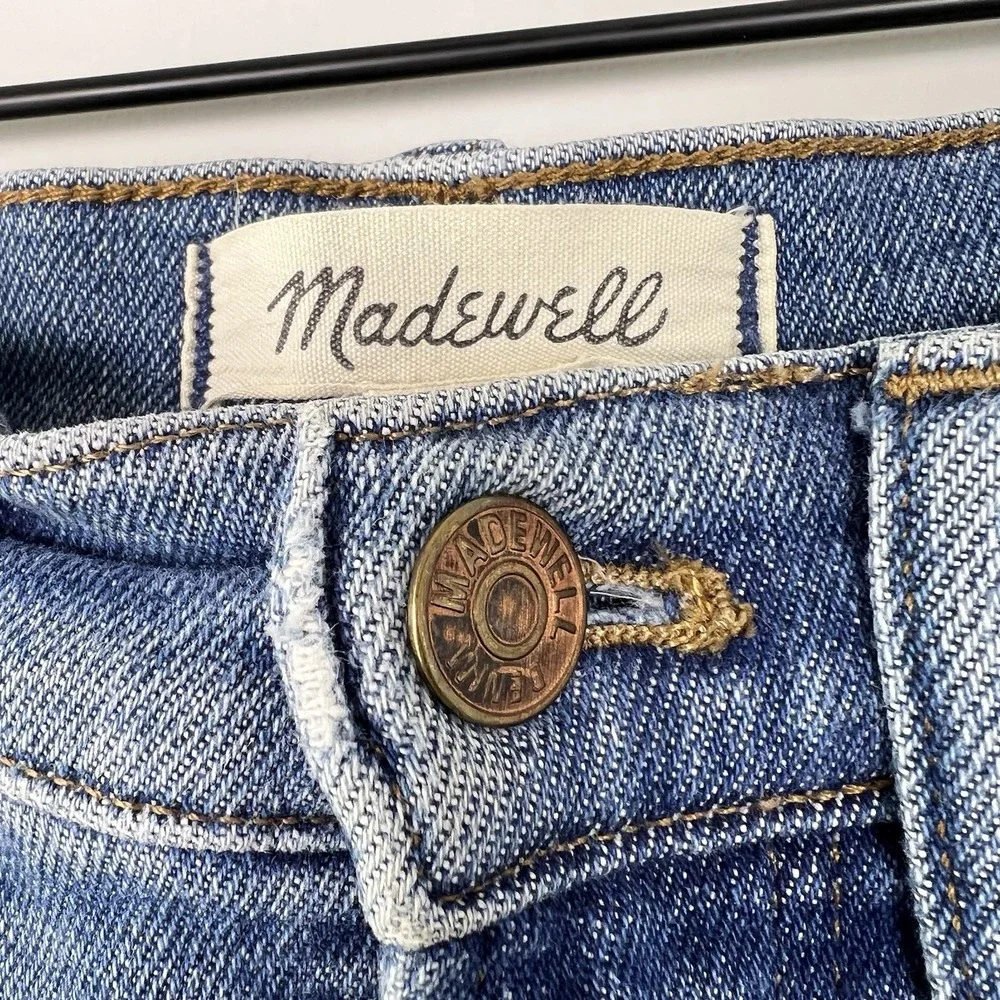 Madewell Perfect Vintage Jeans Womens‎ 25 High Rise Crop Straight Leg Denim